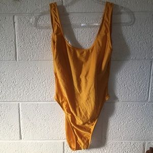 ‘80s Style Yellow-Gold Bathing Suit